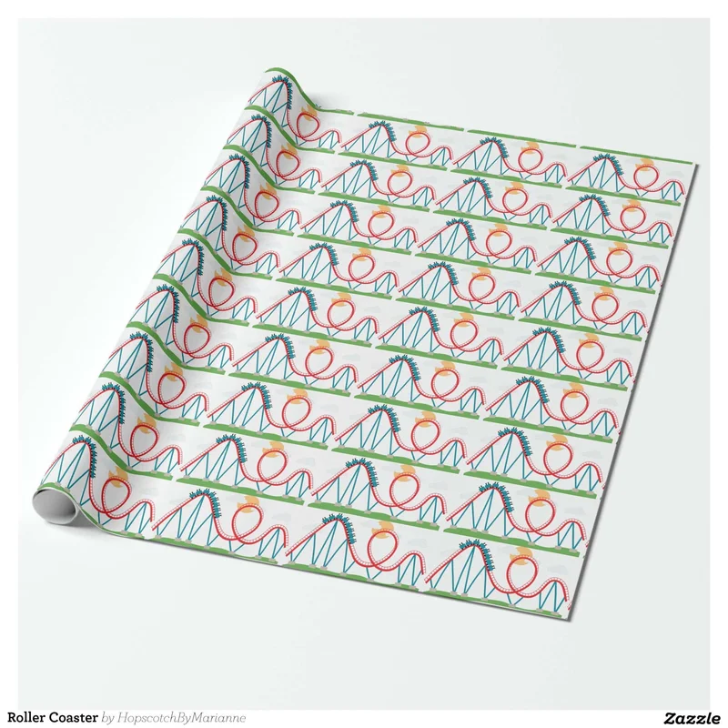 Roller Coaster Wrapping Paper