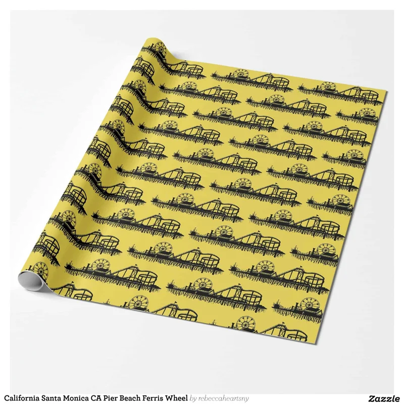 Amusement Park Boardwalk Wrapping Paper