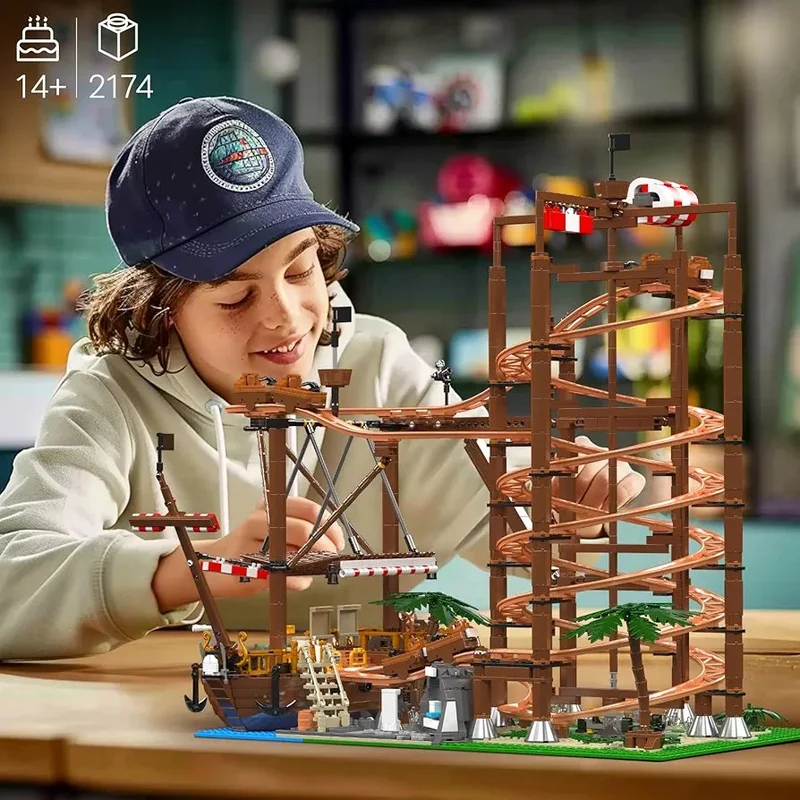 Pirate Themed Brick Roller Coaster