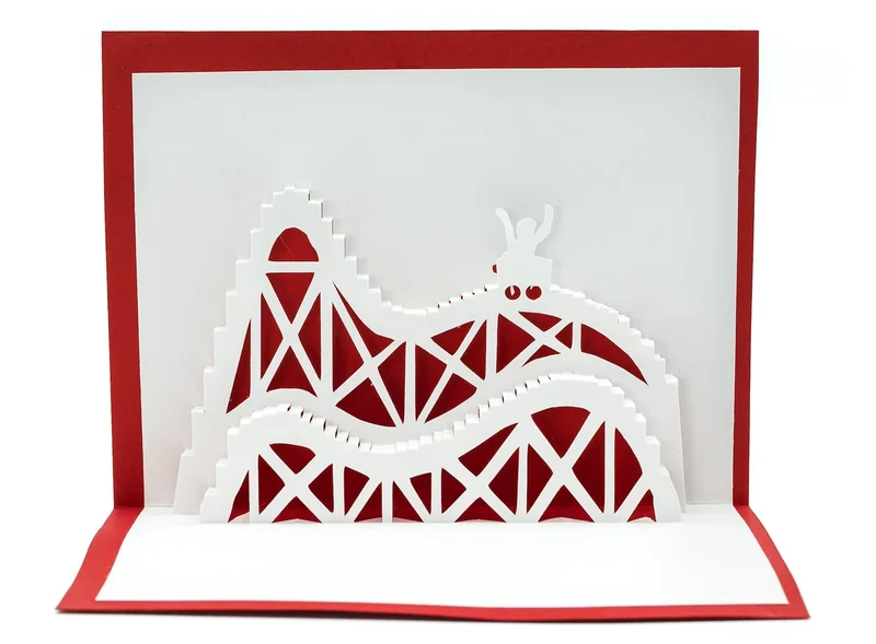Roller Coaster Pop Up Card