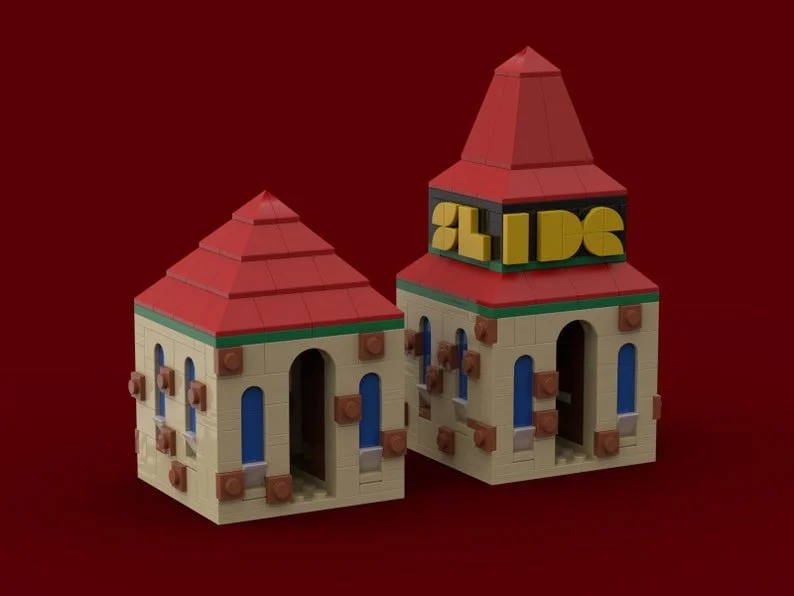 Roller Coaster Tycoon Ride Entrance & Exit Lego instructions